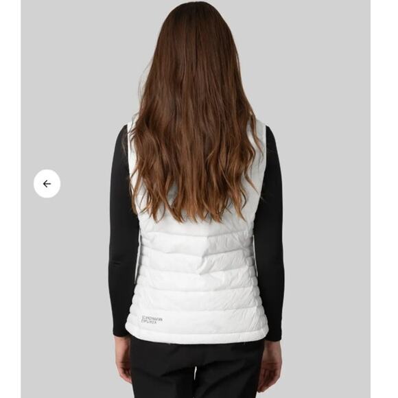 Scandinavian Explorer White Down Feather Puffer Vest with Travel Bag Medium - Picture 2 of 8